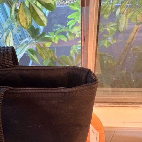 Embroidered Cat Design Black Tote Bag - Picture 12 of 16